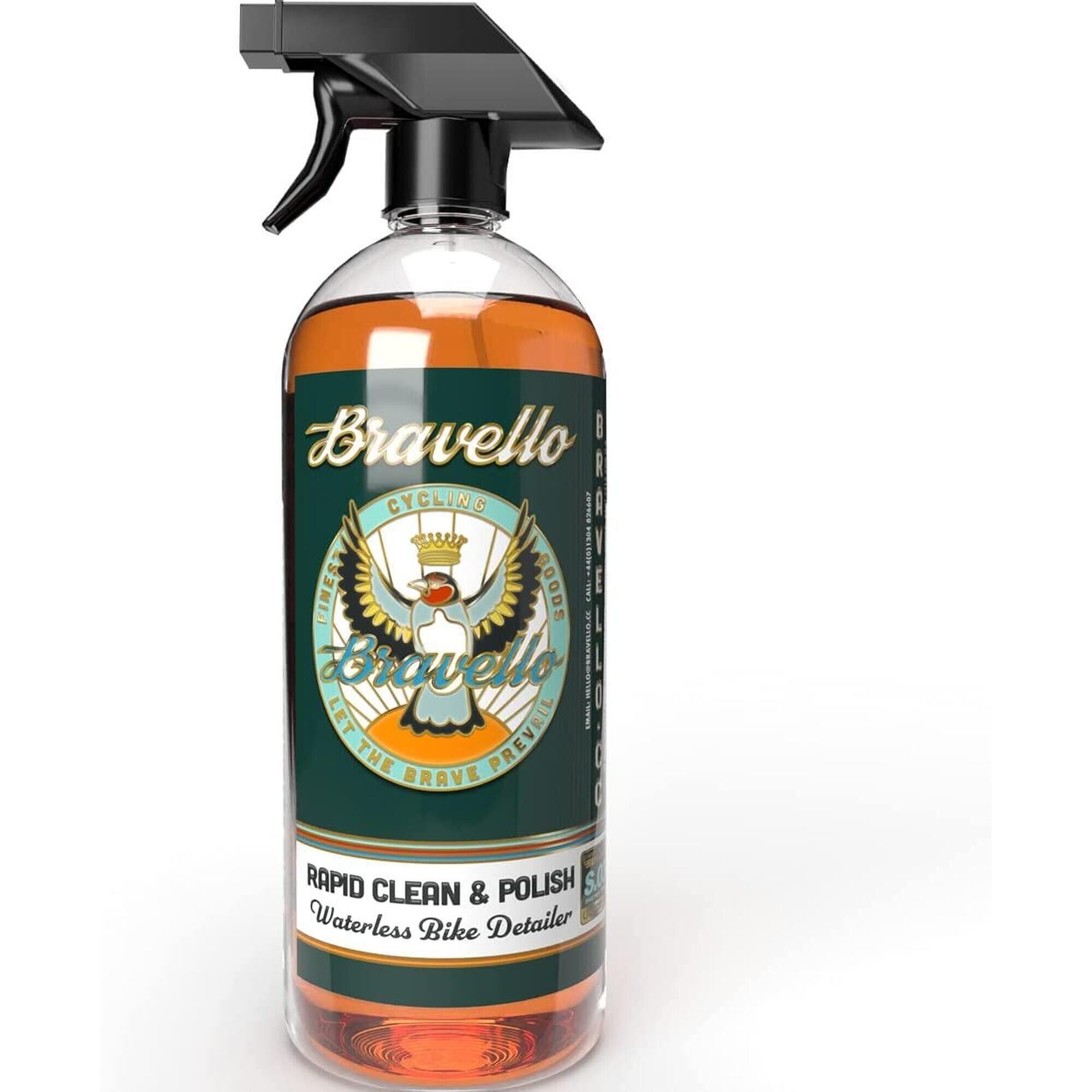 BRAVELLO Bravello Rapid Bike Cleaner & Wax Polish Spray For A Waterless Clean (500ml)