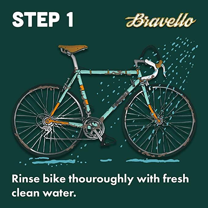 Bravello Bike Cleaner Foaming Cleaning Spray, Powerful Cleaner