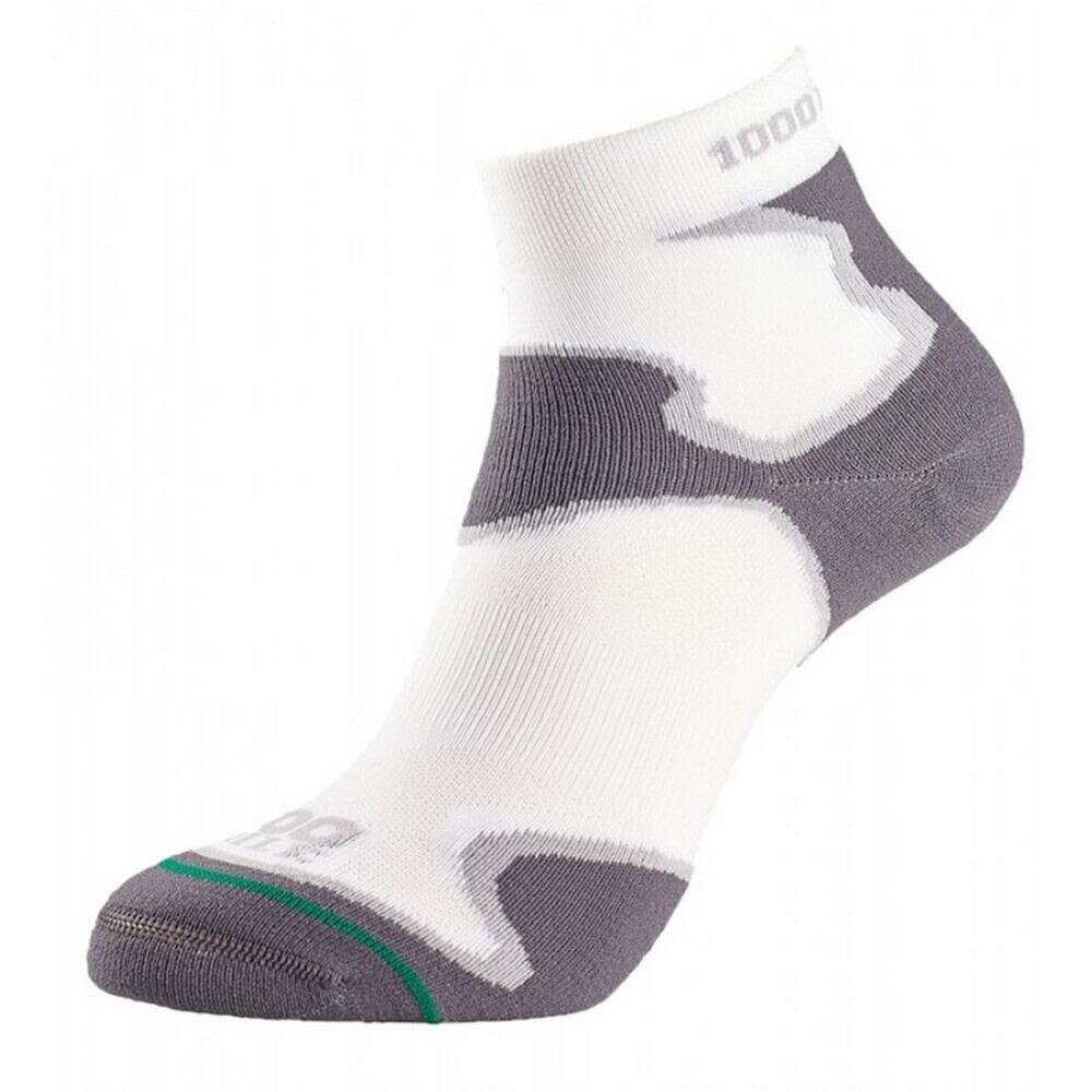 1000 MILE Womens/Ladies Fusion Ankle Socks (White/Grey)