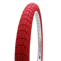 Pneu bmx 20 x 1.95 kenda slick rouge tr (50-406)