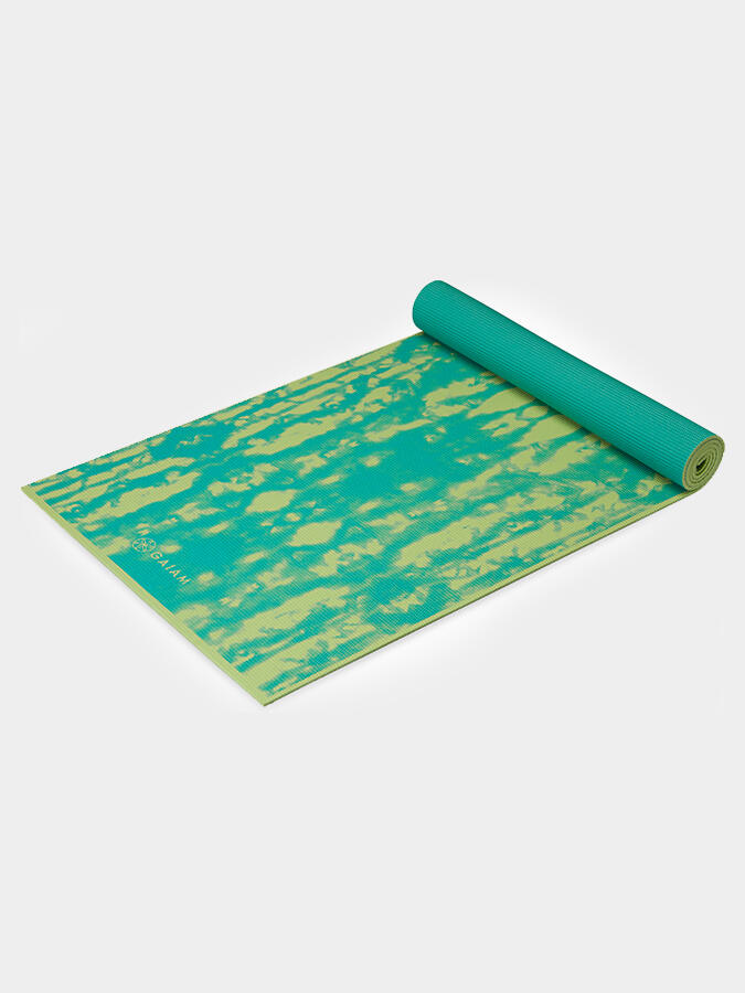 Gaiam Turquoise Premium Reversible Lotus Yoga Mat 6mm 6/7