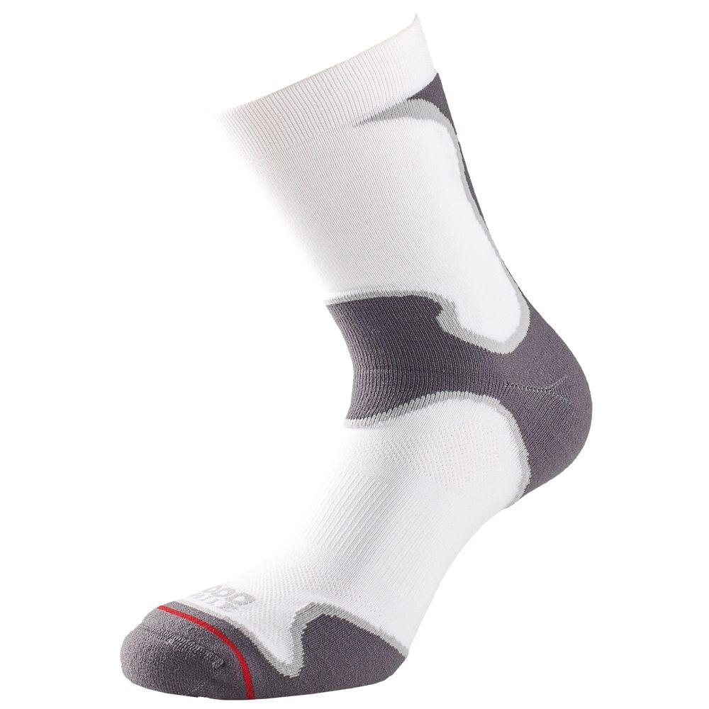 1000 MILE Womens/Ladies Fusion Socks (White/Grey)