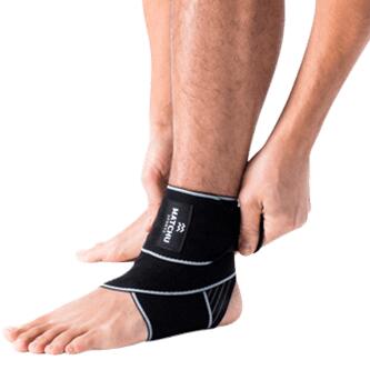 Enkelbrace / Enkelbandage voor enkelsteun - one size - anti-slip laag - zwart 6/6
