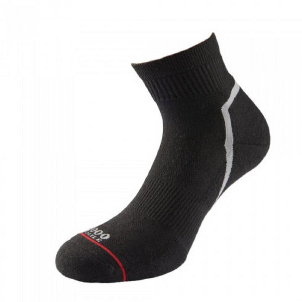 1000 MILE Mens Activ Quarter Socks (Black)