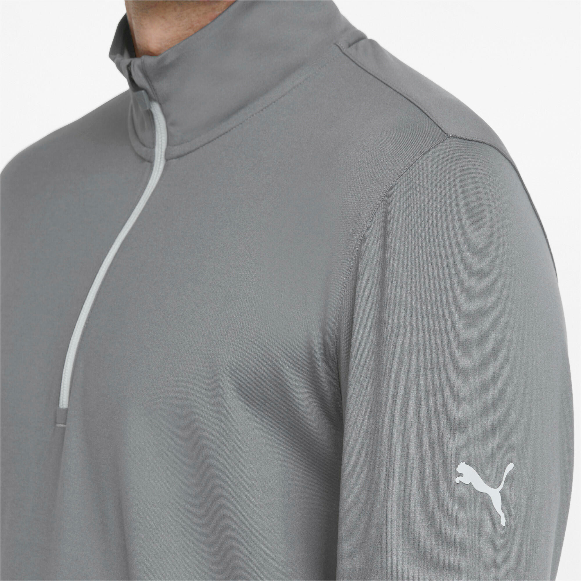 PUMA Mens Gamer Quarter-Zip Golf Sweatshirt - Quiet Shade 6/7