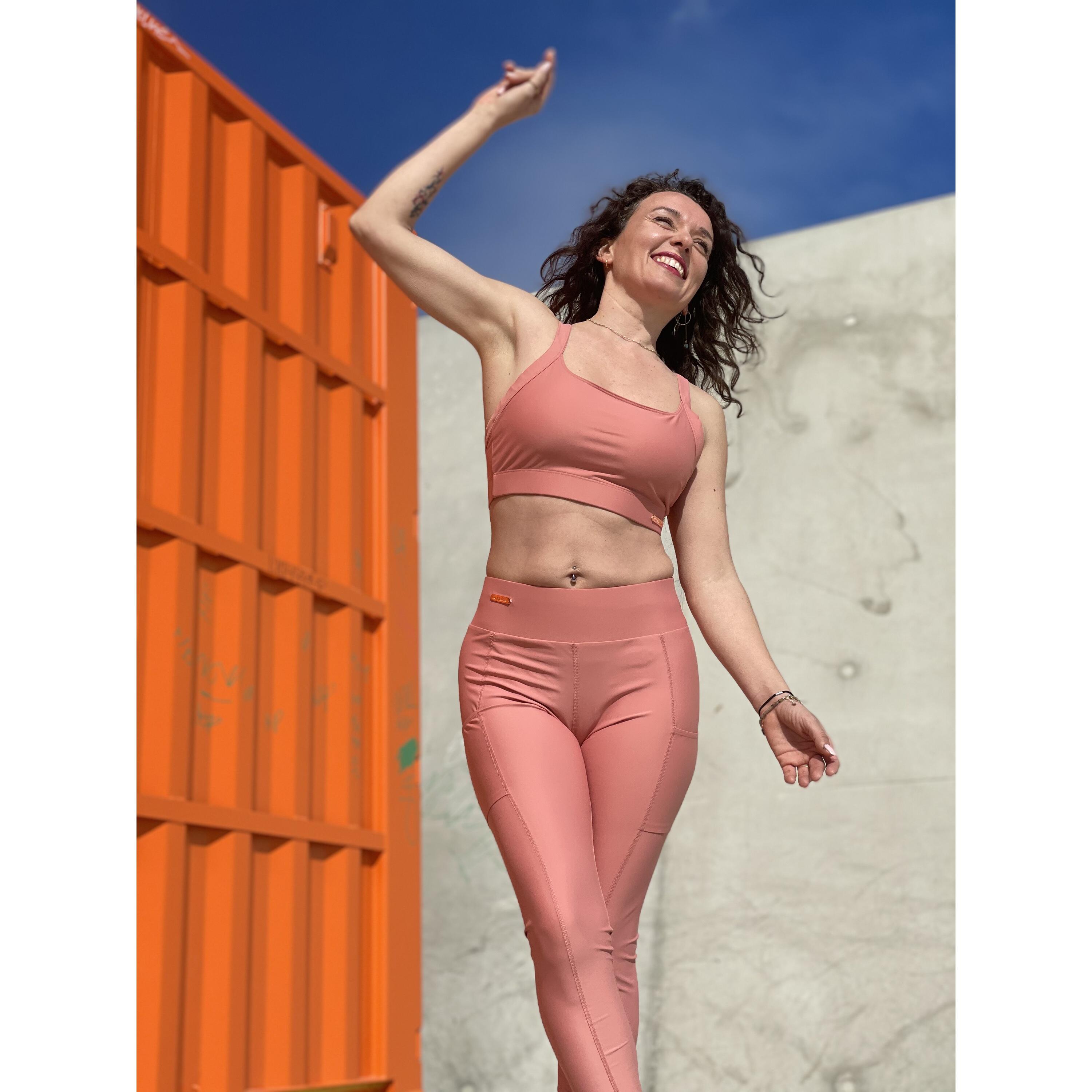 Leggings da donna Les Poulettes Fitness rose corail 7/7
