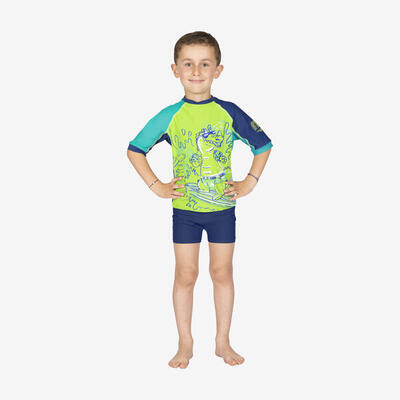 Camiseta manga corta Rashguard Shield Kid Verde