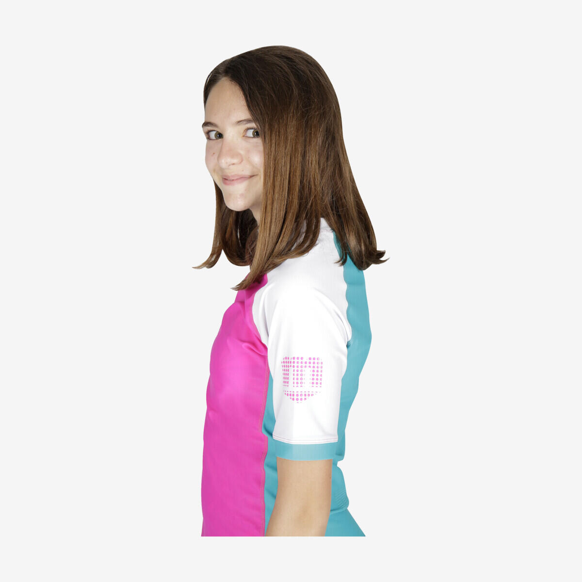 Camiseta Licra Júnior Shield Manga Corta Tejido Secado Rápido 8-13 Años 3/4