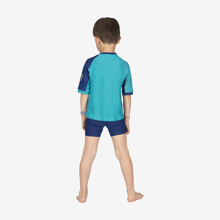 Rash Guard Enfant Shield Manches Courtes Tissu Recyclé Séchage Rapide 2-7 Ans