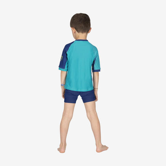 Rash Guard Enfant Shield Manches Courtes Tissu Recyclé Séchage Rapide 2-7 Ans