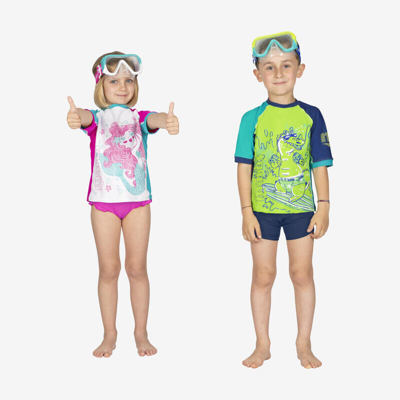 Water Tee Shirt Manches Courtes Rashguard Shield Kid Verde