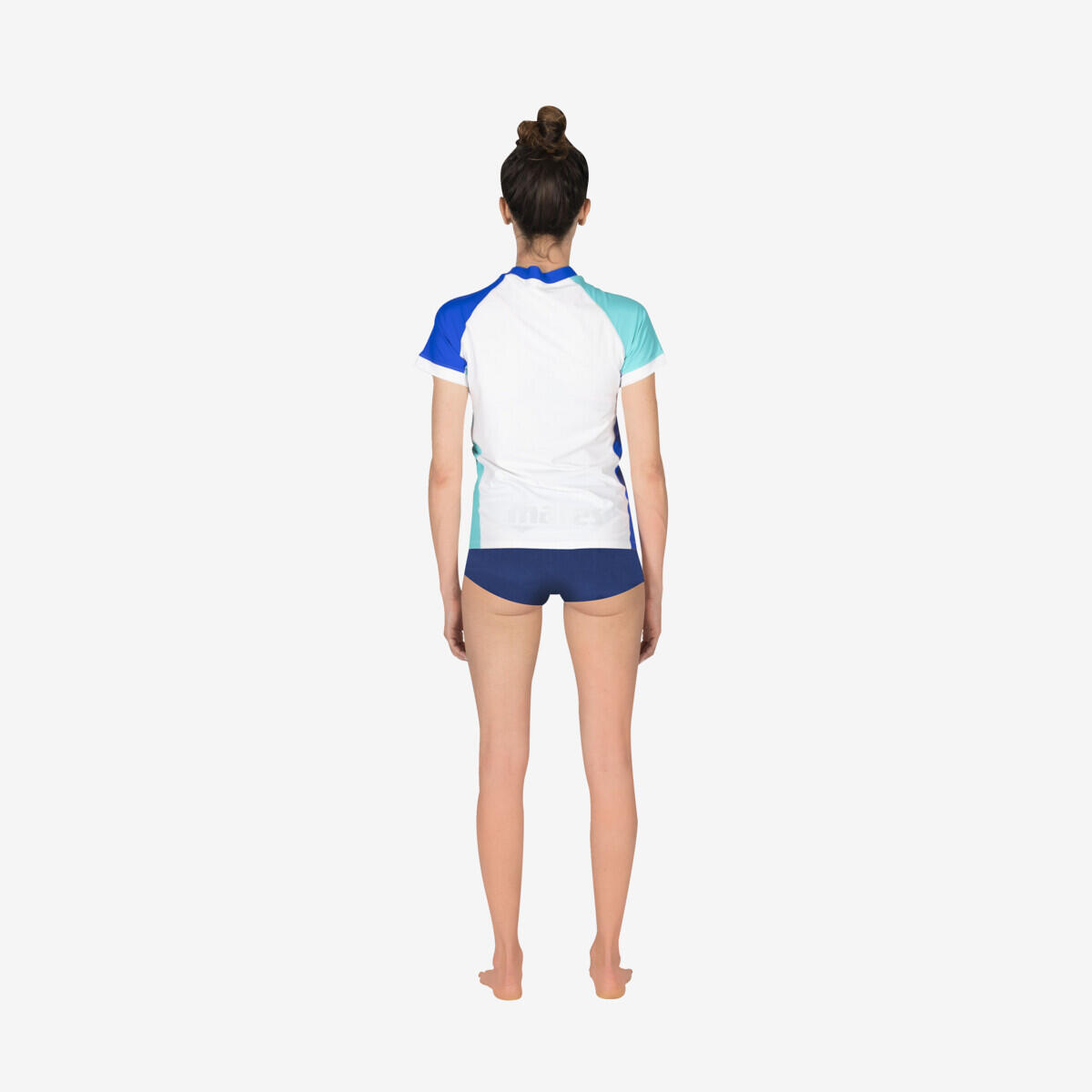 Rash Guard Mulher Shield Manga Curta Tecido Reciclado Secagem Rápida 2/3