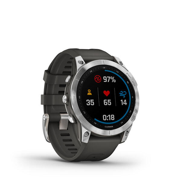Garmin Fenix 7 running smartwatch Silver Graphite