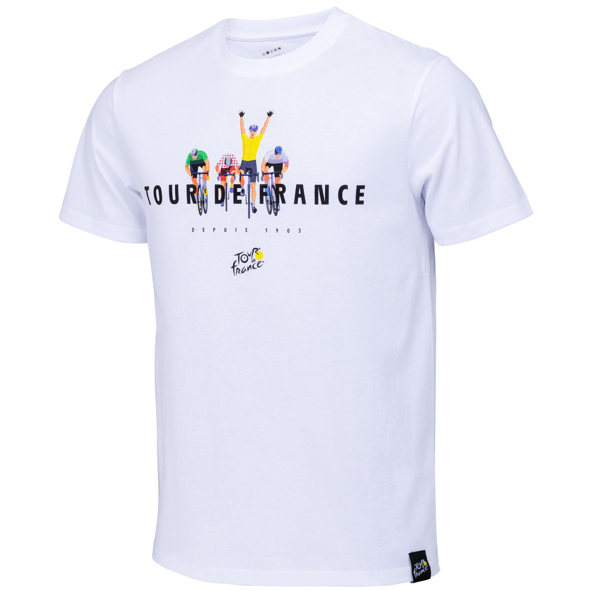 Tour De France - T-shirt Sprint Final - Collection Officielle Tour De France - Cyclisme - T-shirt Manches Courtes - Blanc - 44 L - Decathlon
