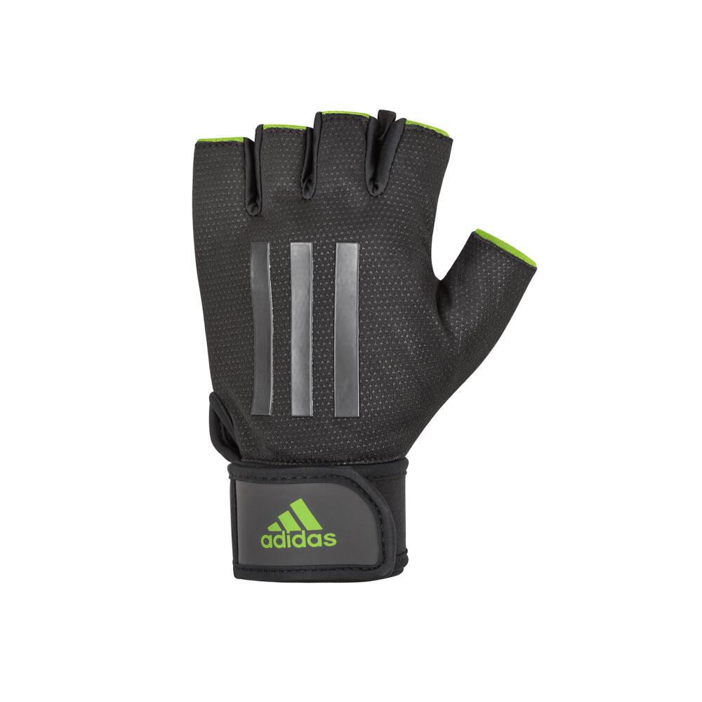 Adidas Half Finger Weight Lifting Gym Gloves, Green 2/5