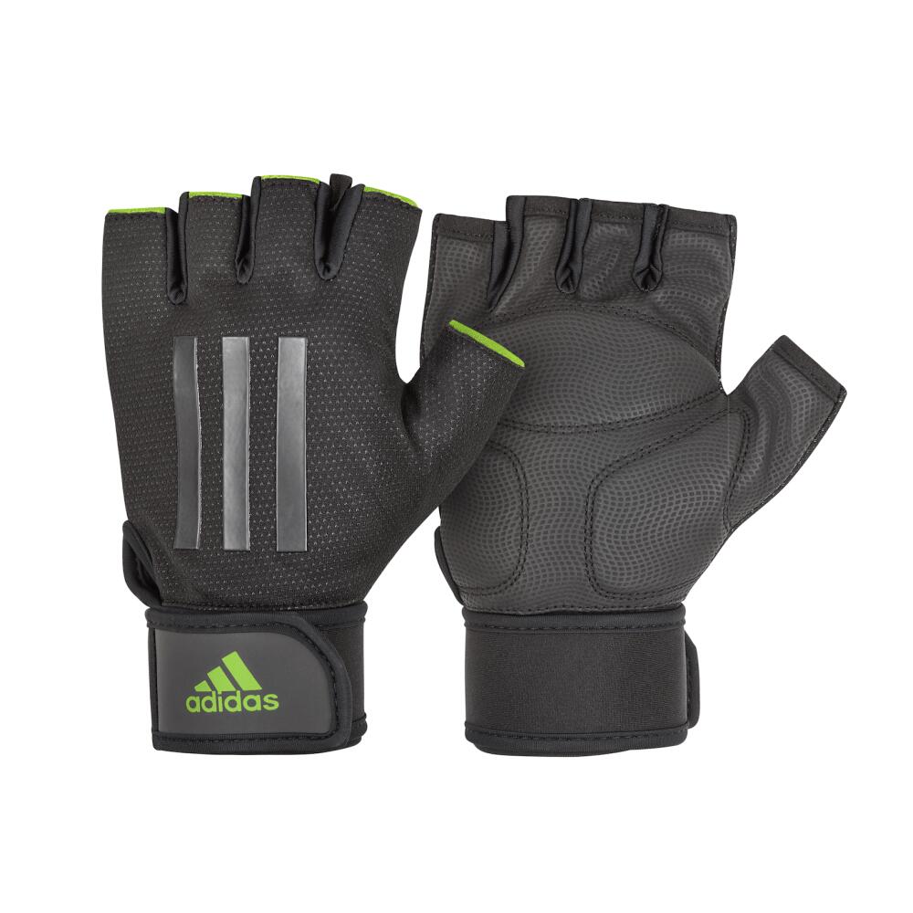 Adidas Half Finger Weight Lifting Gym Gloves, Green 1/5