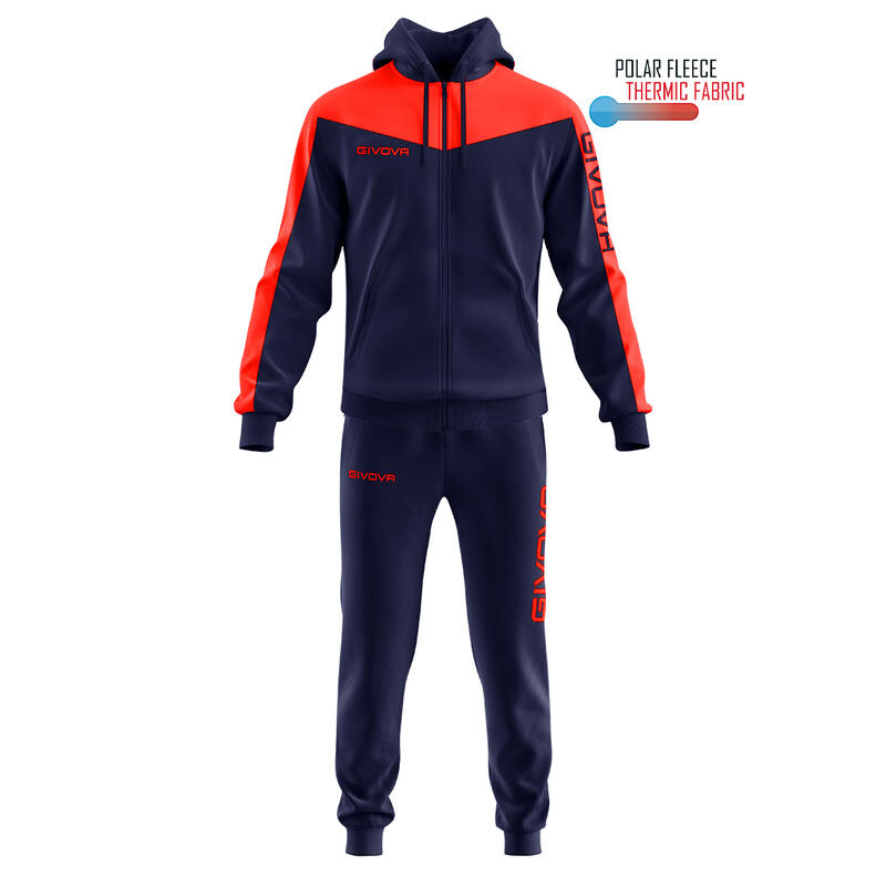 Tute complete uomo givova rosso/blu