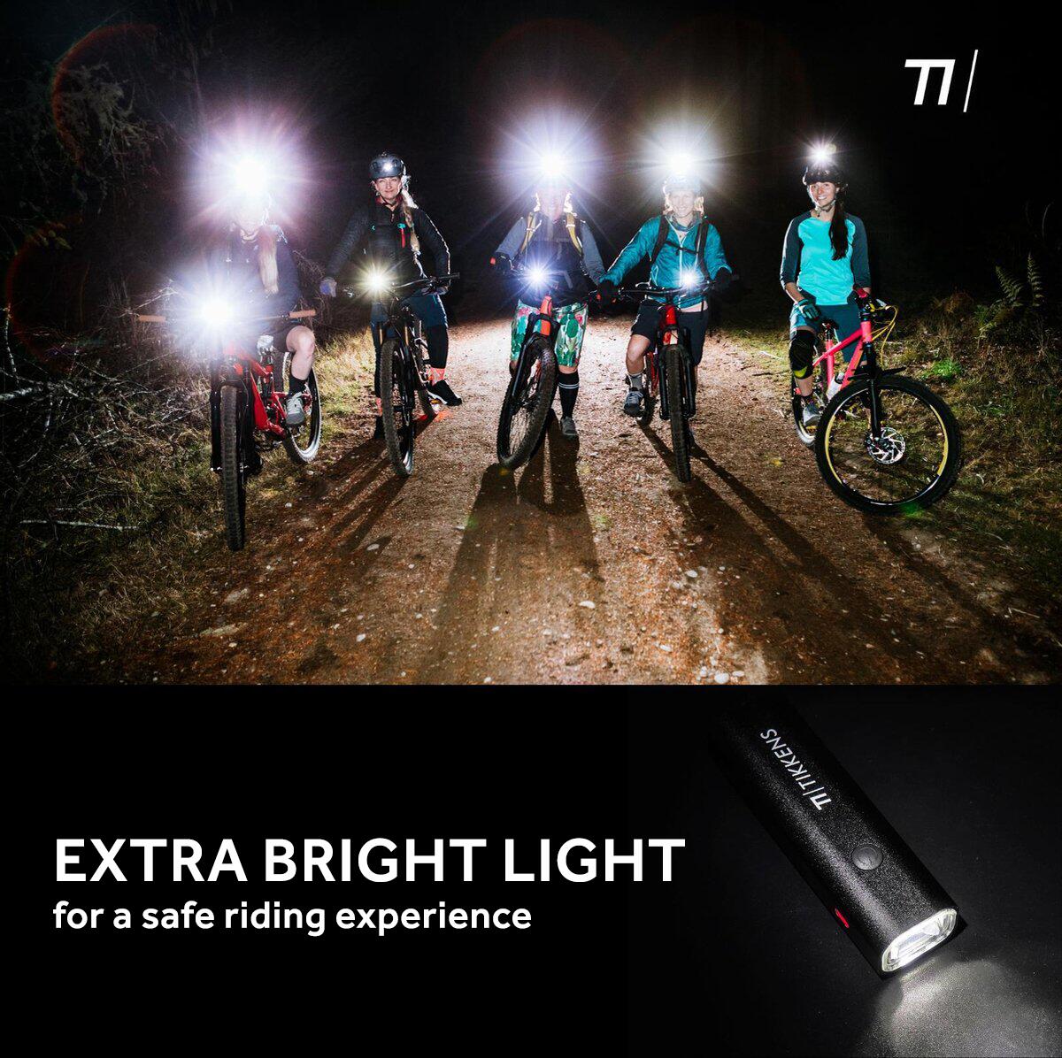 Tikkens Bike Lights Set LED – Front & Rear Bicycle Light – USB-C Rechargeable 8/8