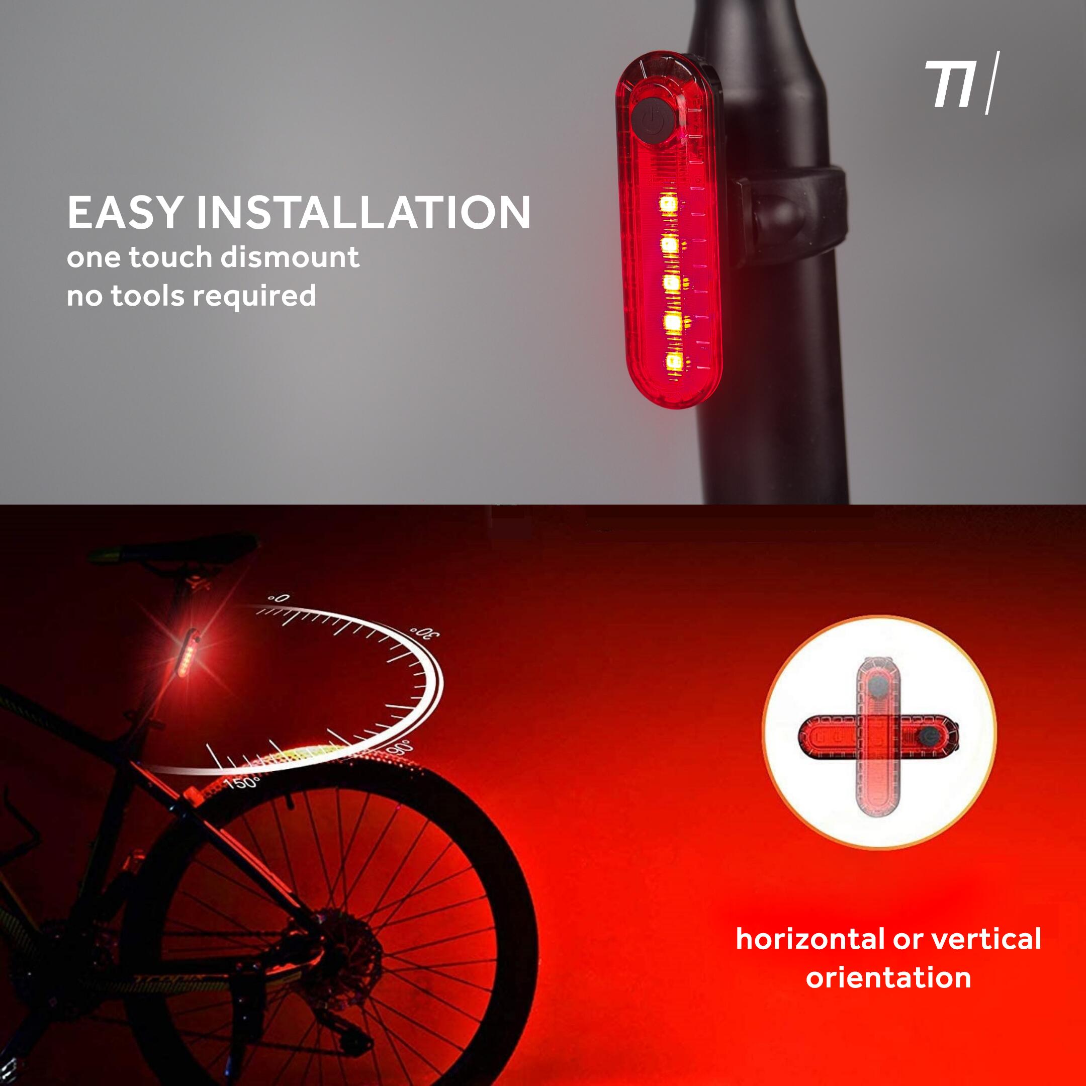 ILLUMINAZIONE A LED PER BICICLETTE - SET DI LUCI PER BICICLETTE - LUCI POSTERIORI E ANTERIORI