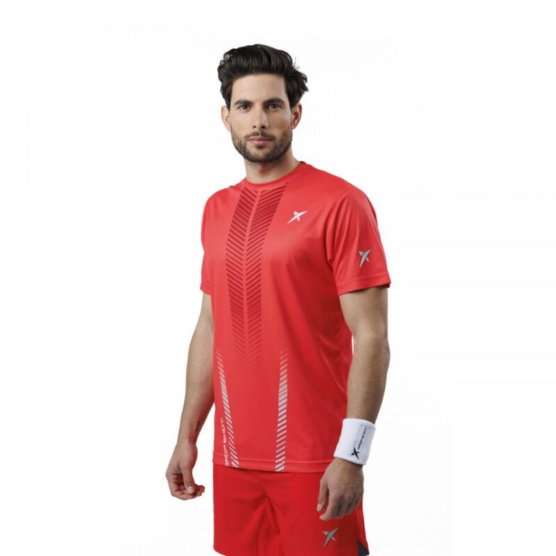 Padel Drop Shot Dailos Men's T-shirt de manga curta na cor vermelha 2/4