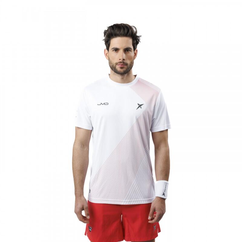 T-shirt manica corta Padel Drop Shot Airam Juan Martin Diaz bianca