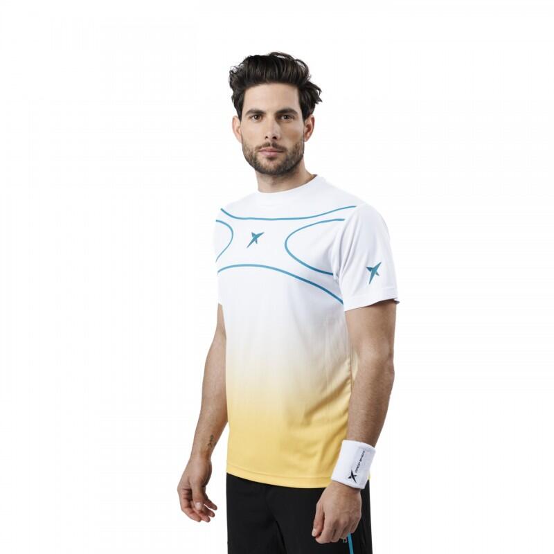 Padel Drop Shot Alsai Campa Heren T-shirt met korte mouwen Witte kleur