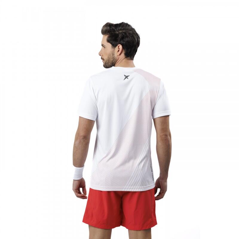 Padel T-shirt met korte mouwen Drop Shot Airam Juan Martin Diaz Wit