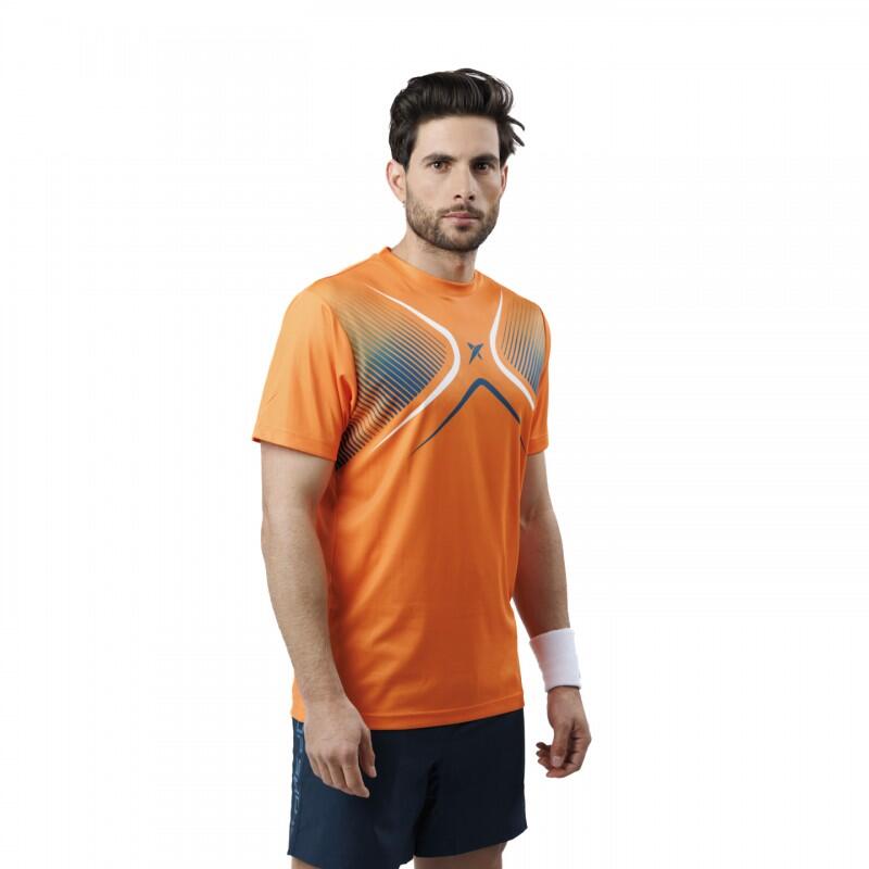 Camiseta Padel Drop Shot Dorama manga curta cor laranja