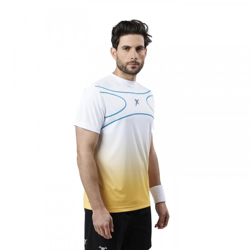 Padel Drop Shot Alsai Campa Heren T-shirt met korte mouwen Witte kleur