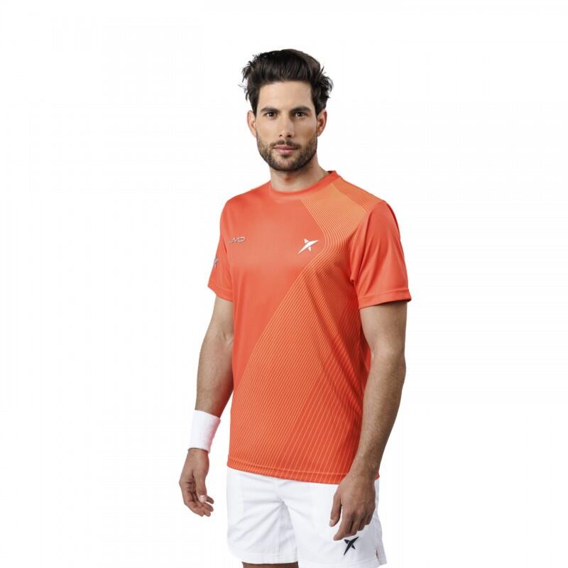 T-shirt Padel Manches Courtes Drop Shot Airam Juan Martin Diaz Rouge 3/4
