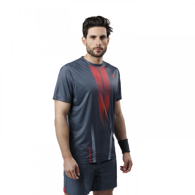 Camiseta de manga curta Paddle Drop Shot Dailos Man cor cinza 3/4