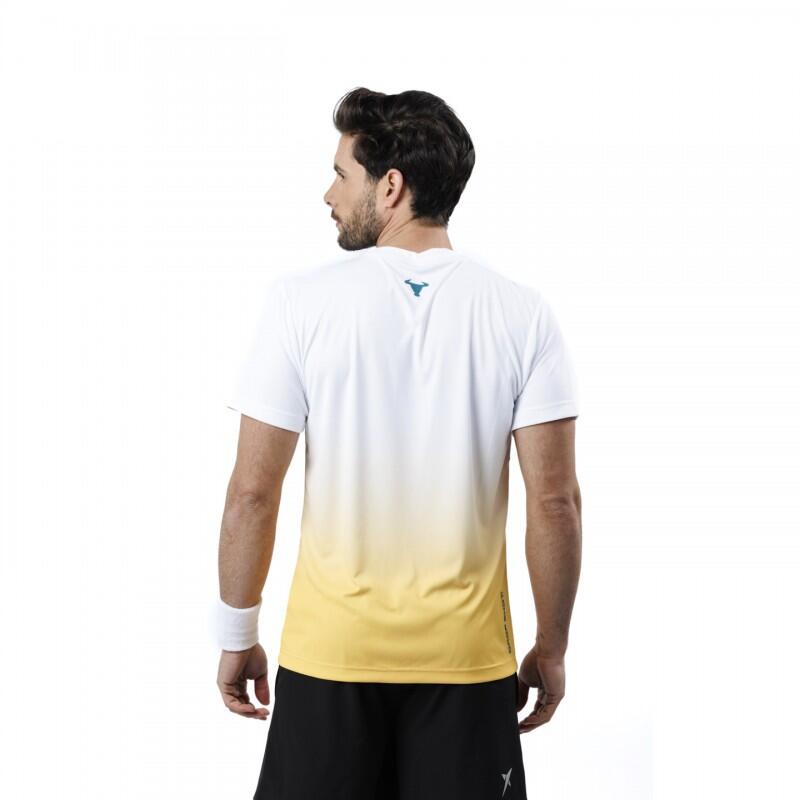 T-shirt à manches courtes Padel Drop Shot Alsai Campa pour homme blanche