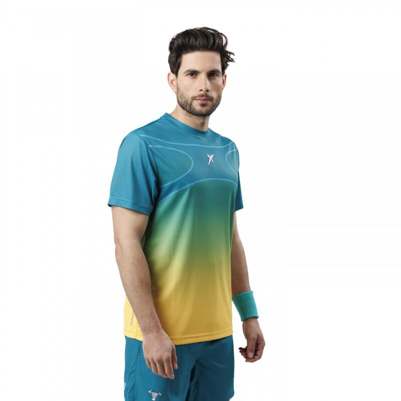 Camiseta de Manga Corta de Padel Drop Shot Alsai Campa Hombre color Verde 3/4