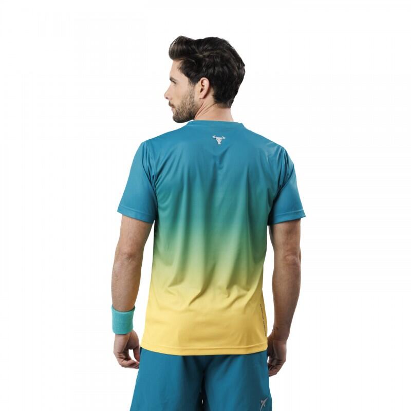 Camiseta de Manga Corta de Padel Drop Shot Alsai Campa Hombre color Verde 4/4