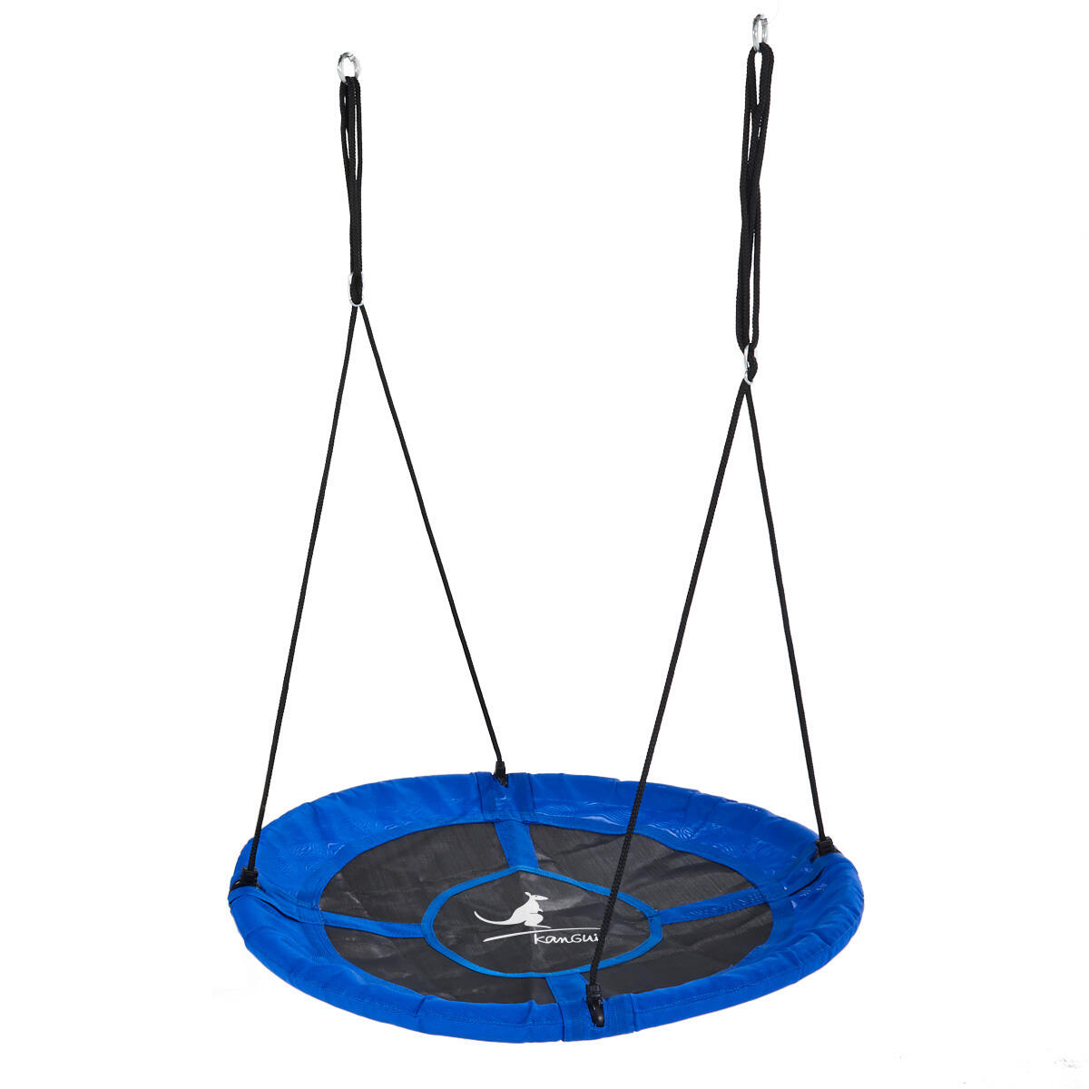 Kangui - Balançoire Ronde Nid D'Oiseau Rond Ø100cm - Bleu - Charge 150kg Maxi - Balançoire - Bleu|noir - No Size - Decathlon