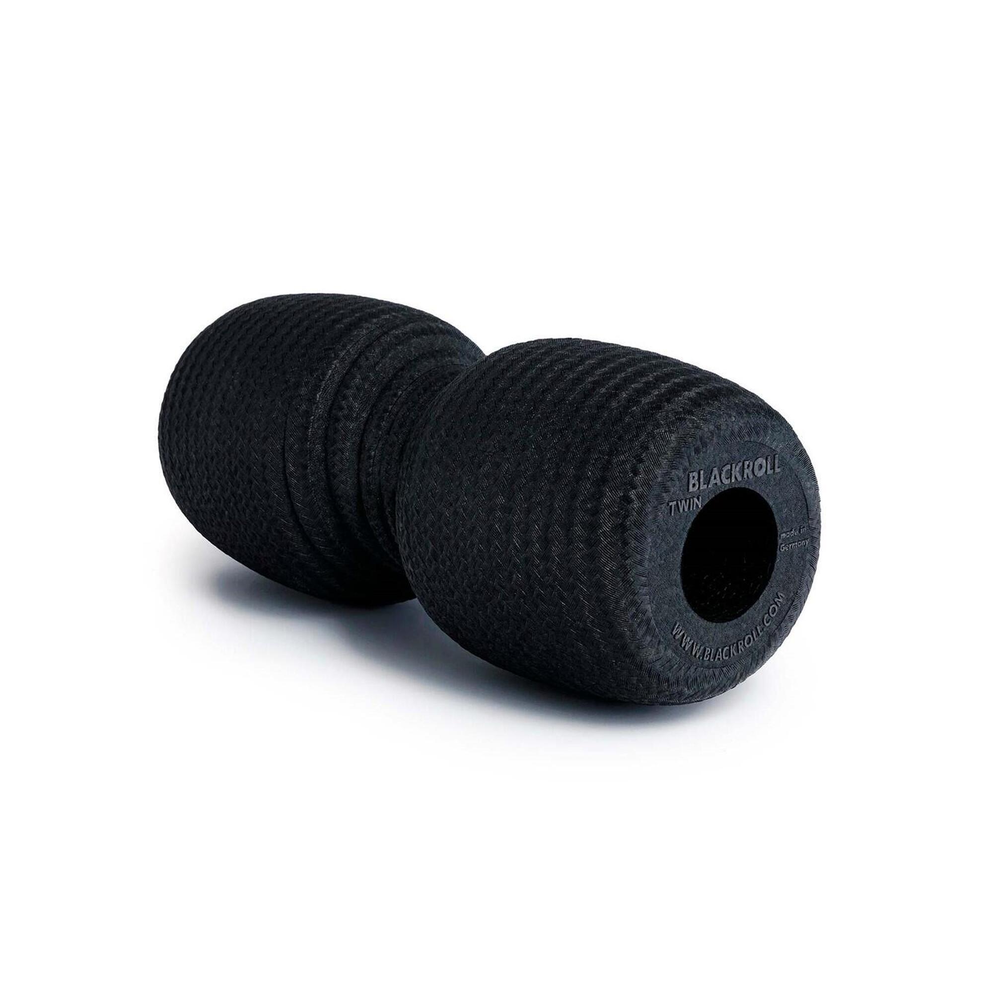 Massagerolle Twin Faszienrolle 30 cm Schwarz BLACKROLL