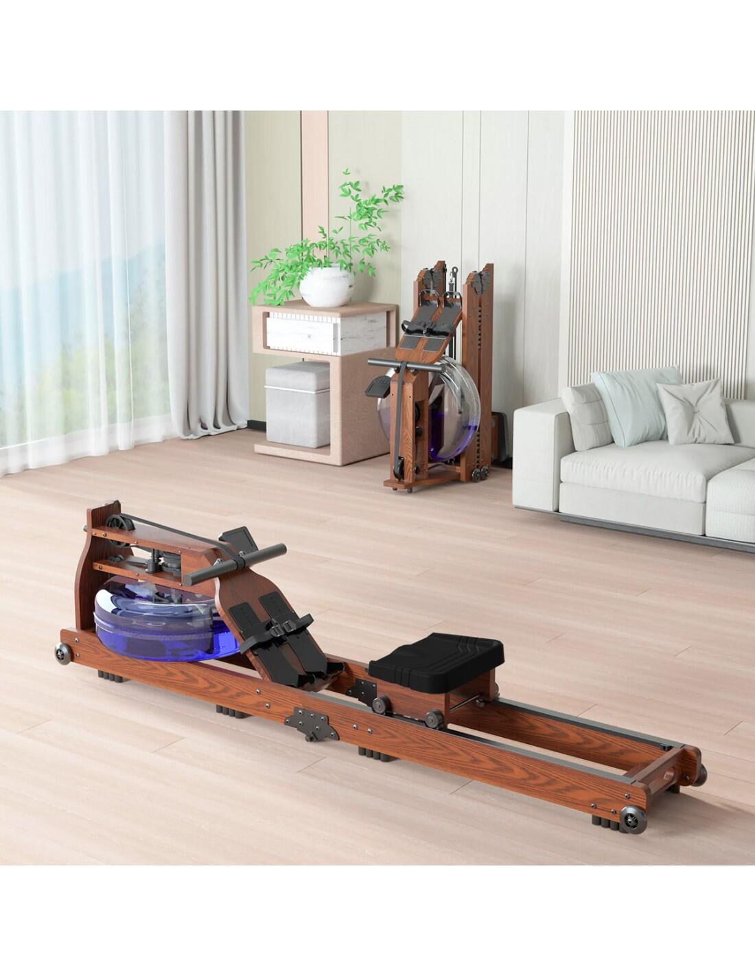 Inklapbare houten roeimachine. Hoog assortiment, natuurlijk hout. 5/6