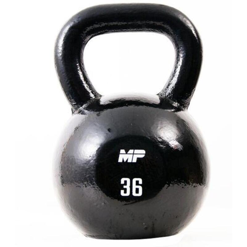 Muscle Power Gietijzeren Kettlebell - Zwart - 36 kg