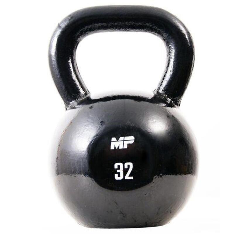 Muscle Power Gietijzeren Kettlebell - Zwart - 32 kg