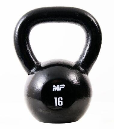 Kettlebell aus Gusseisen - Schwarz - 16 kg