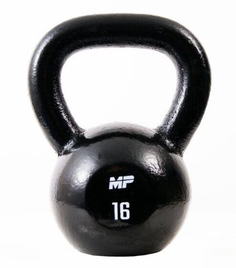 Kettlebell aus Gusseisen - Schwarz - 16 kg