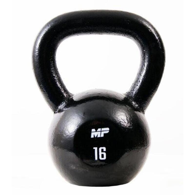 Gietijzeren Kettlebell - Zwart - 16 kg