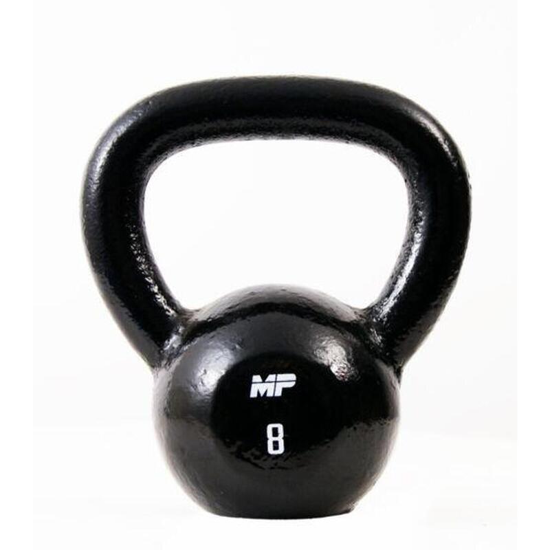 Muscle Power Gietijzeren Kettlebell - Zwart - 8 kg