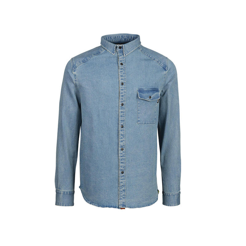 Carve Digger Organic Denim Shirt - Washed Blue