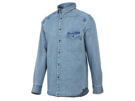 Carve Digger Organic Denim Shirt - Washed Blue