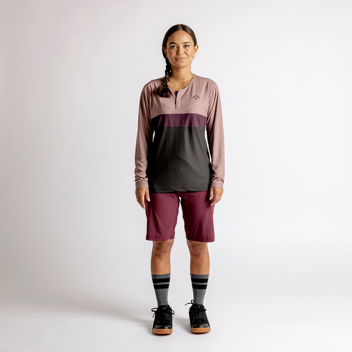 Flow XTG - Henley a maniche lunghe da donna - Antracite / Uva passa 2/4