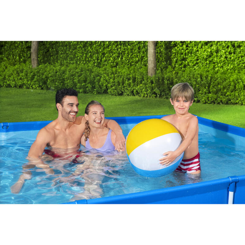 BESTWAY Piscine hors sol rectangle Steel Pro 300 x 201 x 66 cm bleu clair