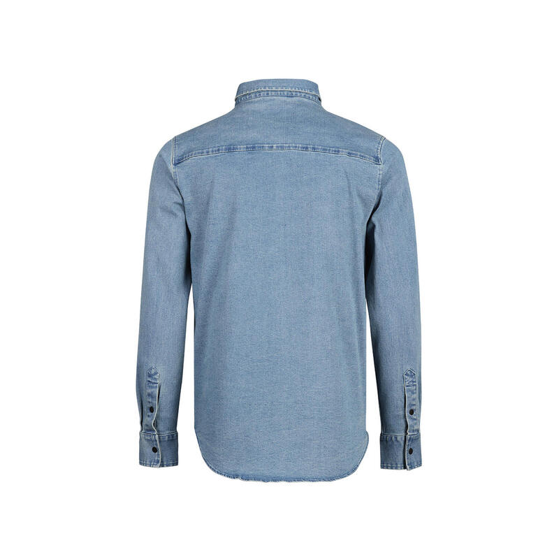 Carve Digger Organic Denim Shirt - Washed Blue