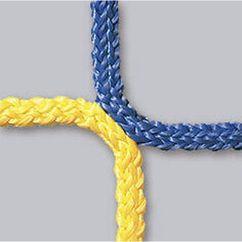 1 Paar Erwachsenetornetze für Prof – 4mm Maschenweite 120mm, Farbe: Blau/Gelb