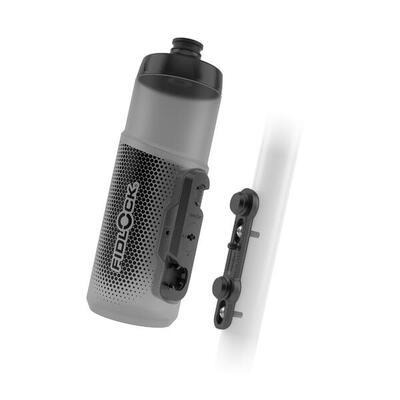 Twist fles 600 + bike base set - transparant zwart